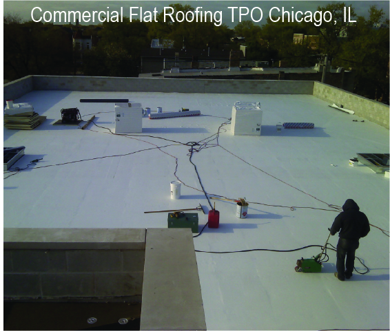 Commercial Flat Roof TPO Chicago IL