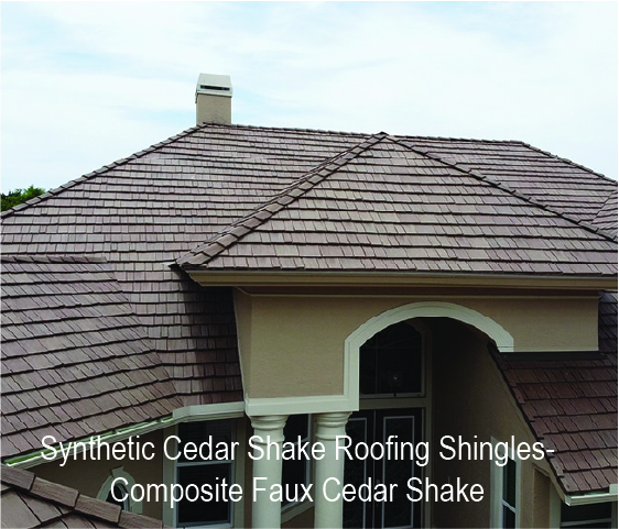 Synthetic Cedar Shake Roofing Shingles Composit Faux Cedar Shake
